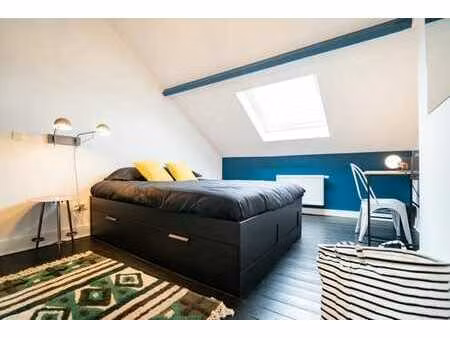 chambre meublée d'une collocation