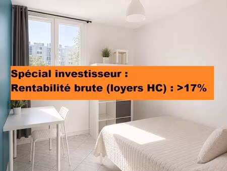 spécial investisseur t5 5 chambres meublé pour colocation