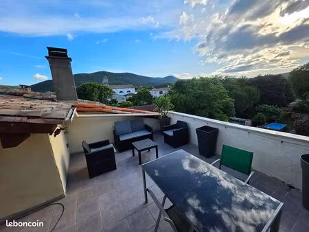 studio meublé 25 m² - terrasse privative vue cévennes - tout compris