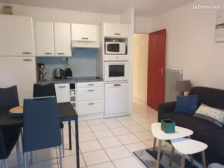 location appartement t2 la baule avec jardin à 3mn de la plage