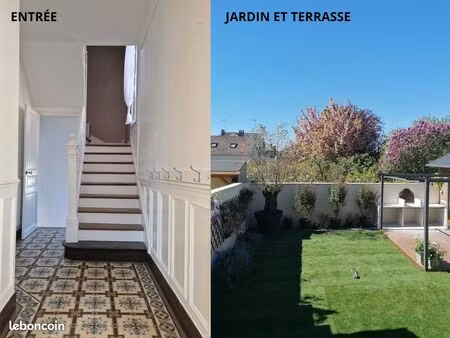 maison de ville avec jardin – 103 m² – 4 chambres – garage – terrasse
