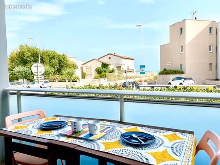 studio meublé étudiant carnon-plage – terrasse  parking  plage 10 m