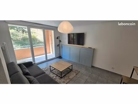 colomiers les ramassiers – t2 meublé rénové avec terrasse et parking  au calme