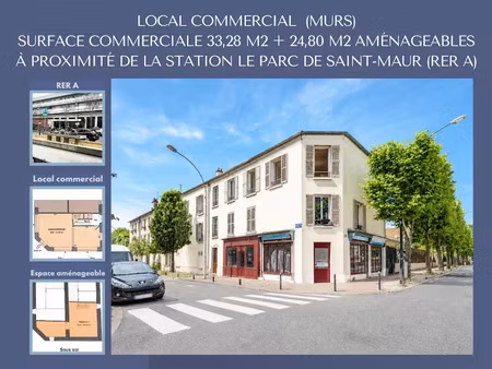 vente locaux professionnels 58.08 m² à saint-maur-des-fosses (94100)  199 500 €