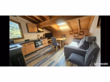 loue appartement meublé t2 à bozel 28 m2 non disponible pour la saison d'hiver