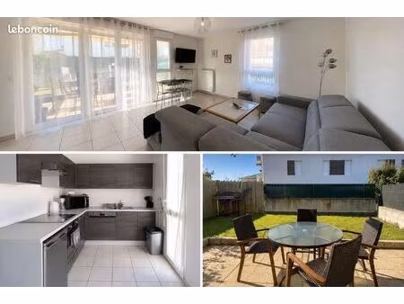 à louer – t2 meublé de 48 m² avec jardin privatif et garage – bonneville