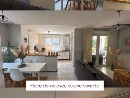 t2 meublé 54 m² - terrasse  parking et garage - proche genève