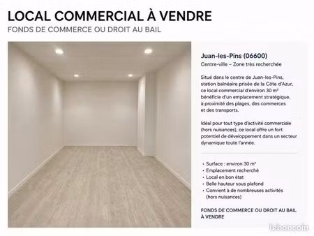 local commercial/fond de commerce ou droit de bail