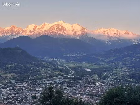 terrain rare avec vue mont-blanc – permis accordé et viabilisé