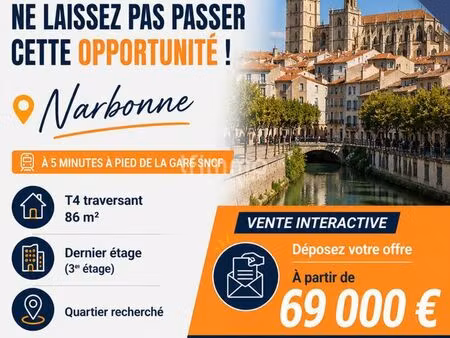 appartement 4 pièces 86 m²
