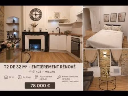 appartement t2 de 32m2 entièrement rénové - millau centre