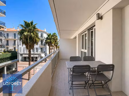 cannes secteur banane - 2 pièces - 35 m2 - terrasse - gardien
