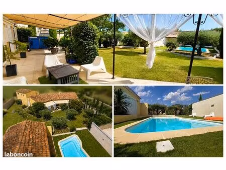 maison meublée haut de gamme – 150 m² – 3 chambres + bureau – piscine – rochefort-du-gard 