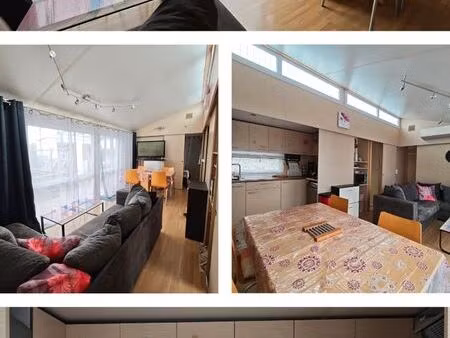 vds mobil-home+terrain dans camping de copropriétaires 50 m plage en accès direct