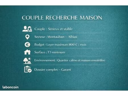 recherche maison t3 minimum montauban albias et les environs