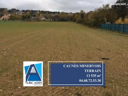 terrain 13535 m² caunes minervois
