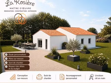 ? maison neuve de 92 m² à construire – 3 chambres – terrain de 607 m² – vars (16330)