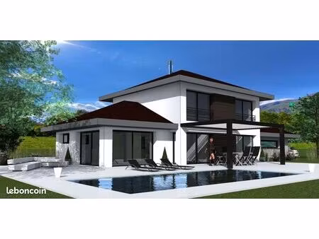 projet de construction d'une maison contemporaine de 106 m² disposant de 4 chambres avec t