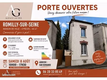 maison de ville 4 pièces 64 m²