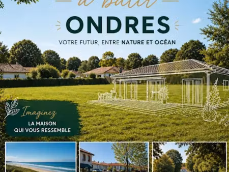 vente terrain 1000 m² à ondres (40440)  265 000 €