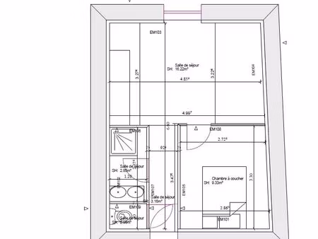 appartement de 35 m²