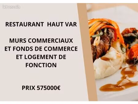 restaurant avec mur commerciaux   fonds de commerce et logement de fonction