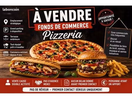 fonds de commerce pizzeria