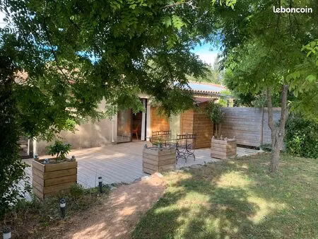 appartement meublé  climatisé 2/3p. jardin terrasse parking à 10mn aix