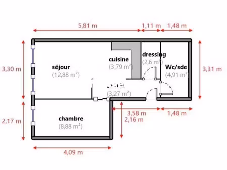 vente appartement 2 pièces 36 m² marseille 3 (13003)