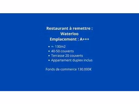 établissement horeca à reprendre – waterloo