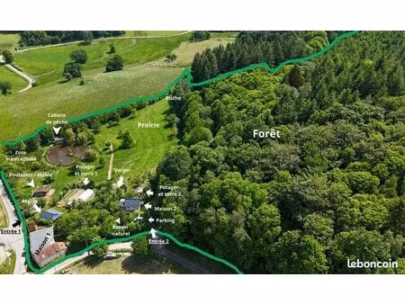 3 2 hectares de nature vivante en creuse avec deux habitations indépendantes écologiques