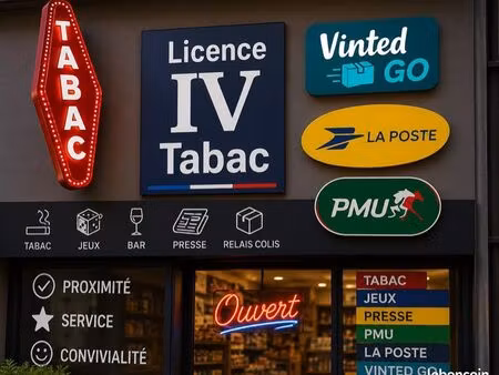 fond de commerce tabac fdj bar presse colis