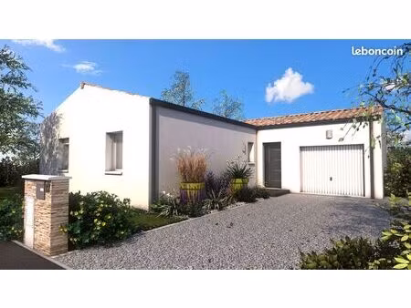 projet de construction d'une maison 3 chambres de 80 m² sur un terrain à bâtir de 591 m2 à