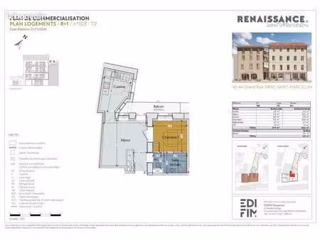 appartement 2 pièces 45 m²