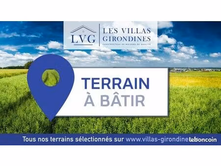 terrain à bâtir de 600 m² à salles (33)