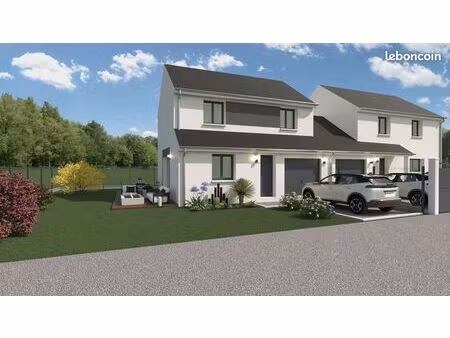 projet de construction d'une maison 80.8 m²habitables avec garage 21.31m² avec terrain à s