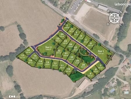 terrain 555 m² isle
