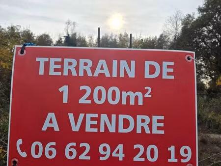 terrain 1200m² à fleury-en-biére