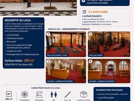 local commercial à louer ou à vendre – à proximité immédiate du centre historique d’albi