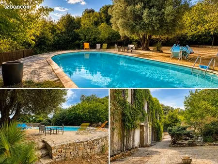 mas de charme avec piscine: parc arboré  double logement  activité locative et touristique