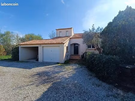 maison plain-pied 116 m² + bureau — les mougères  bout d'impasse