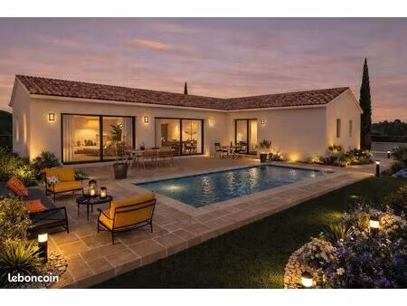 rare – projet de maison familiale de plain-pied 100m² – loupian – terrain 435m²