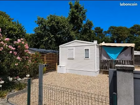 mobil home équipé + parcelle constructible