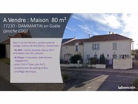 maison 4 pièces - 80 m2 avec garage