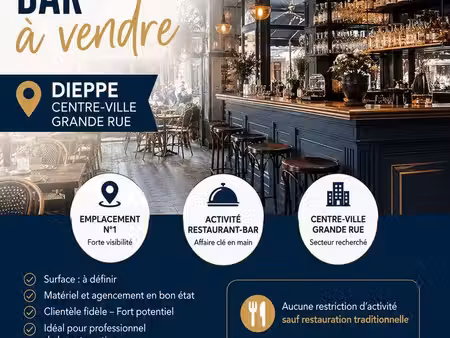 fonds de commerce  restaurant 60 m² dieppe
