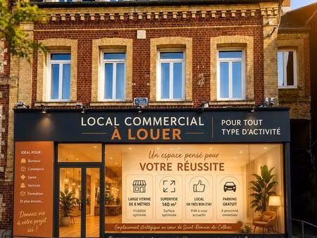 local commercial à louer – centre-ville de saint-romain-de-colbosc (76430)