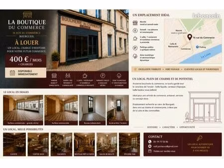 local commercial-53m2-centre de bourgeuil