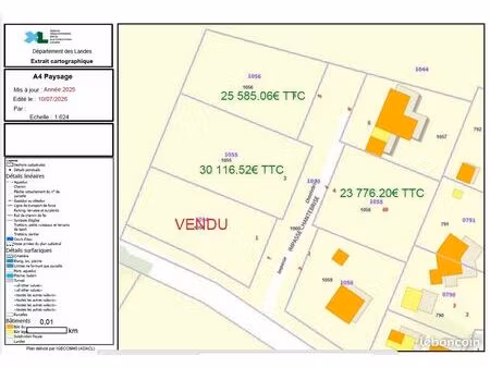 terrain à vendre – lotissement