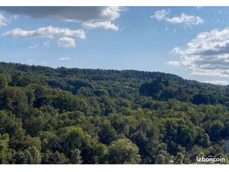ensemble immobilier avec vue dominante : maison avec piscine sur terrain arboré de 1517m2 