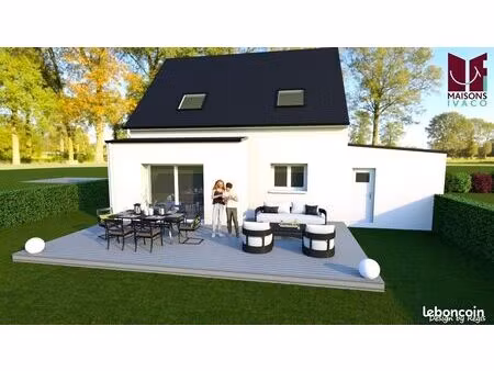 maison 91.54 m² avec terrain à saint-guyomard (56)